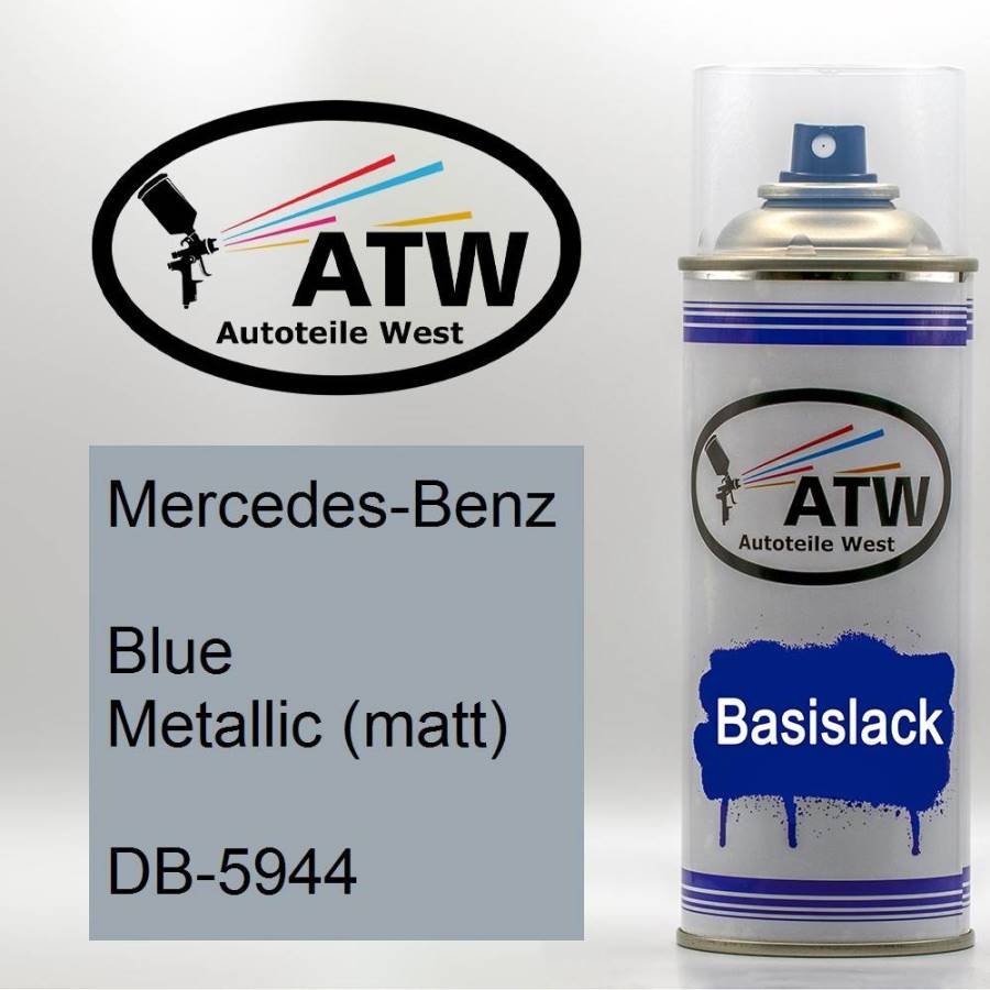 Mercedes-Benz, Blue Metallic (matt), DB-5944: 400ml Sprühdose, von ATW Autoteile West.